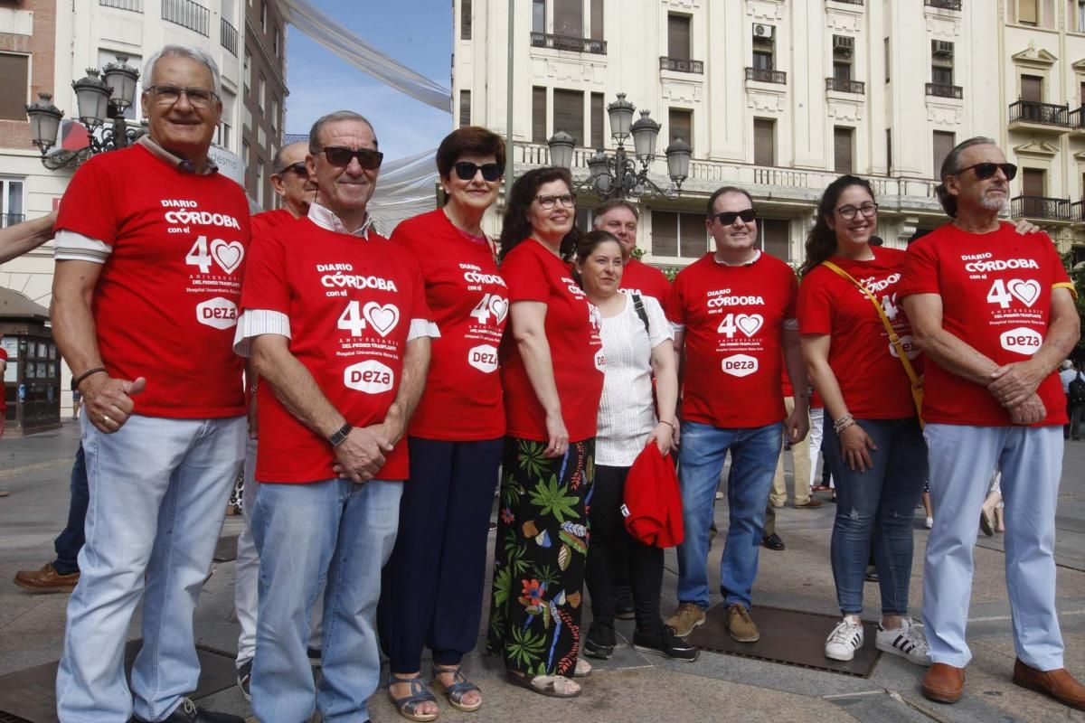 Las Tendillas se llena de 40 años de portadas de Diario CÓRDOBA sobre trasplantes