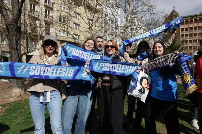 En imágenes | Así se ha vivido el encuentro entre aficiones de la Copa de la Reina en Zaragoza