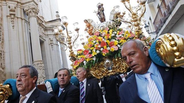 La patrona durante la procesión en una imagen de archivo