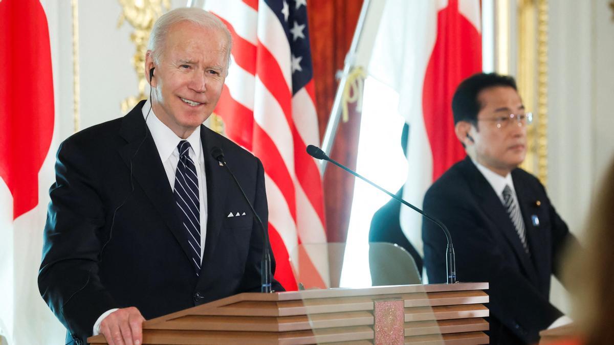 El presidente de EEUU, Joe Biden, con el primer ministro nipón, Fumio Kishida.