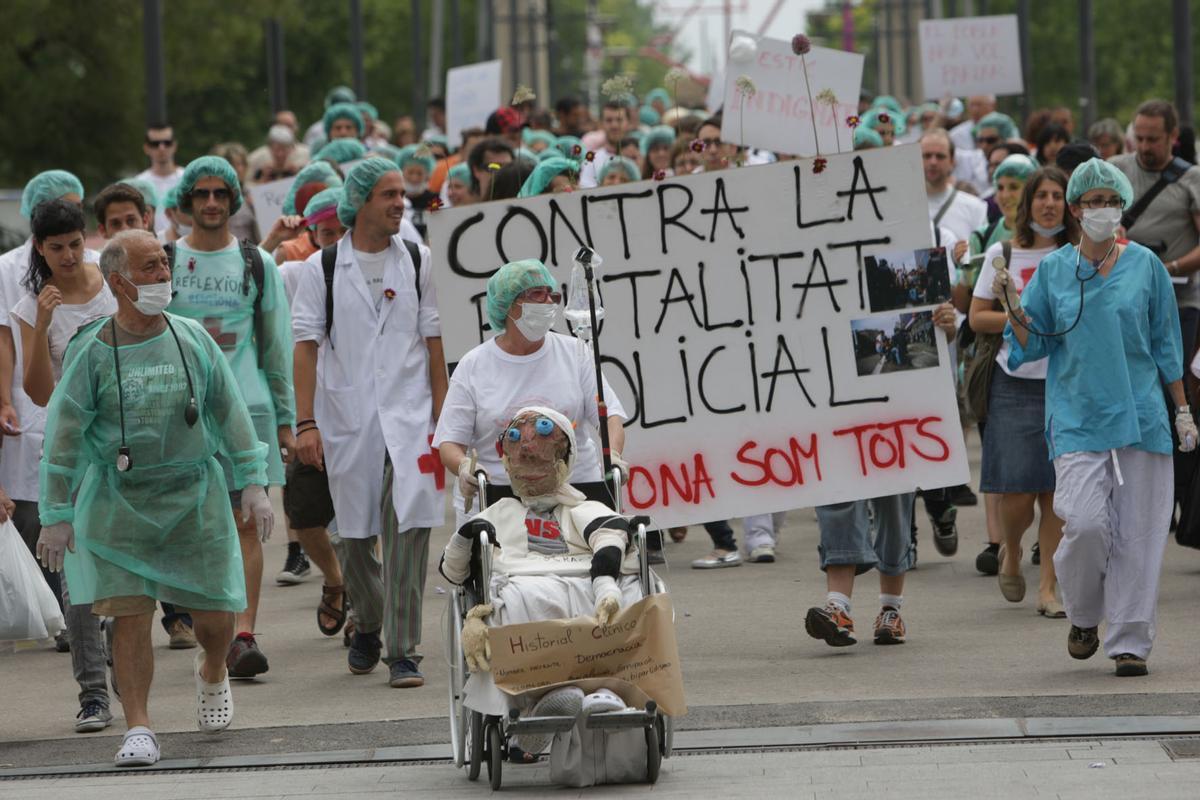Marcha en defensa de la sanidad.