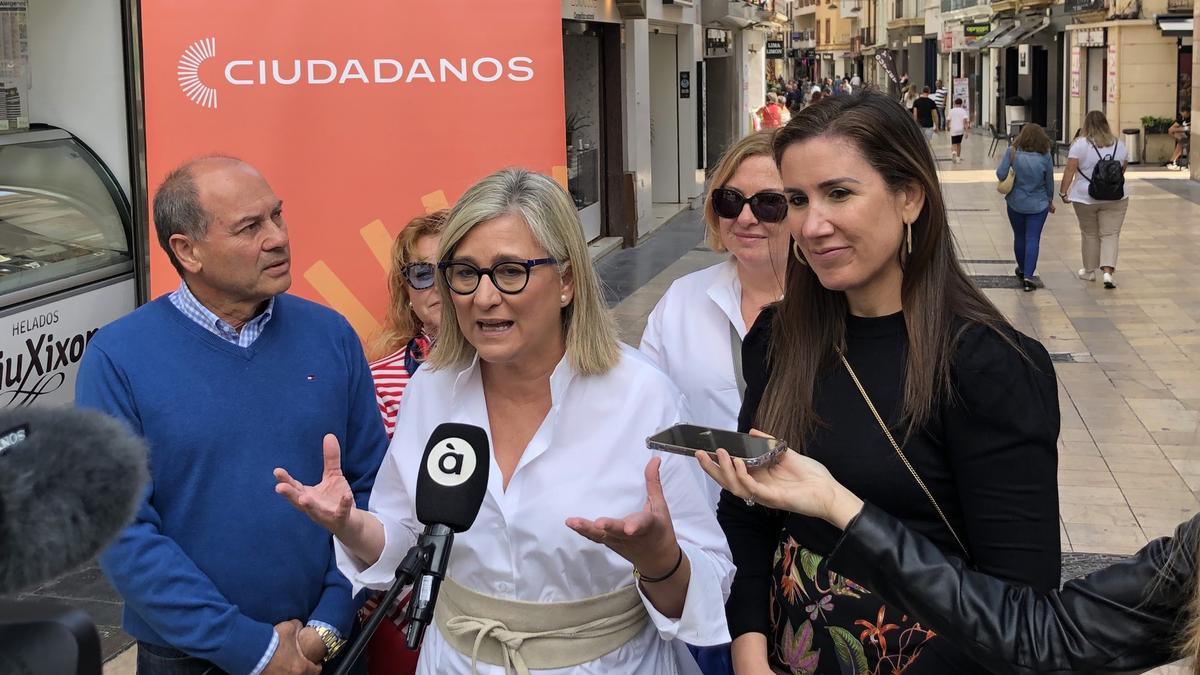 La candidata Ciudadanos a la presidencia de la Generalitat en un acto en Gandia.