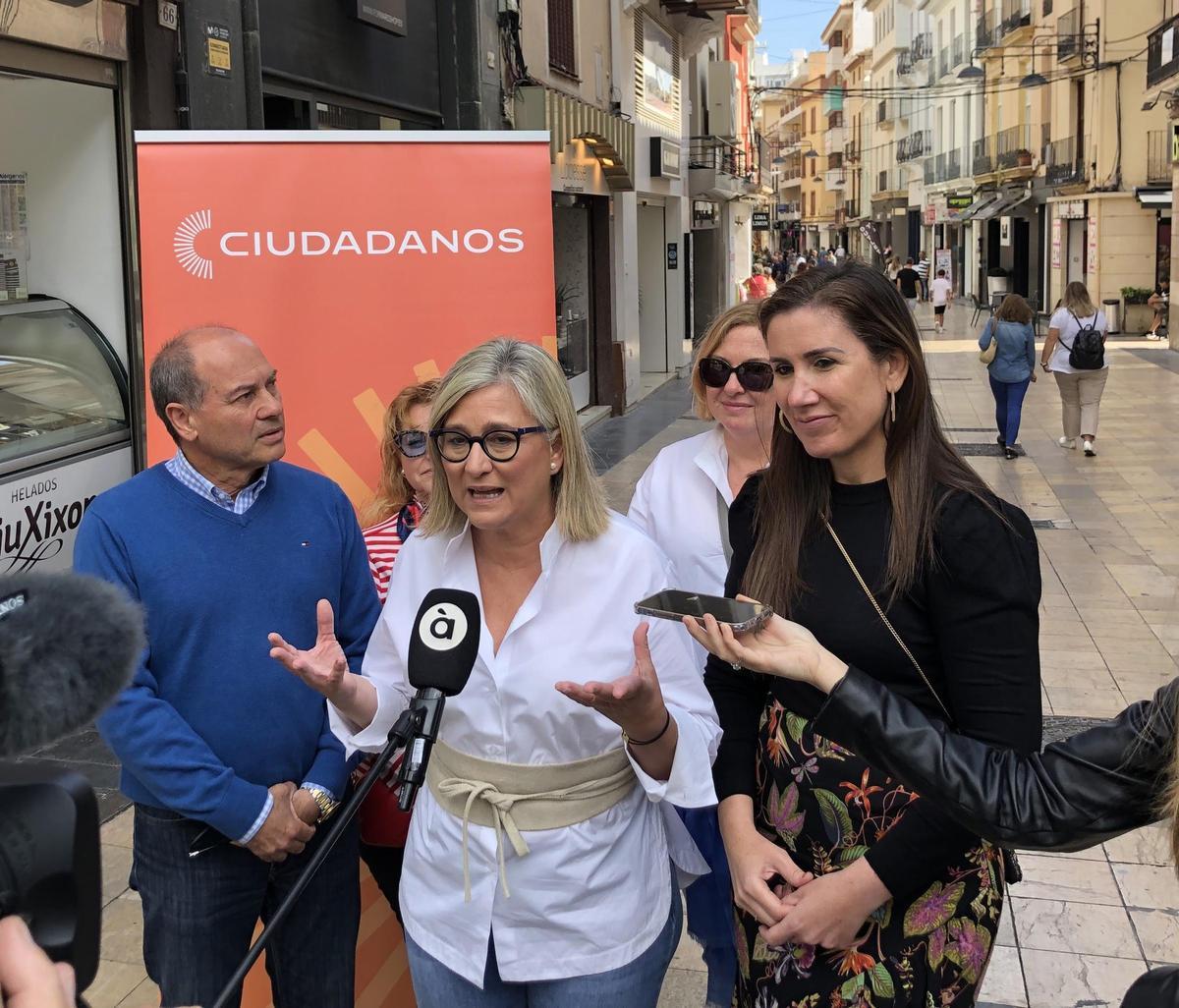 La candidata Ciudadanos a la presidencia de la Generalitat en un acto en Gandia.
