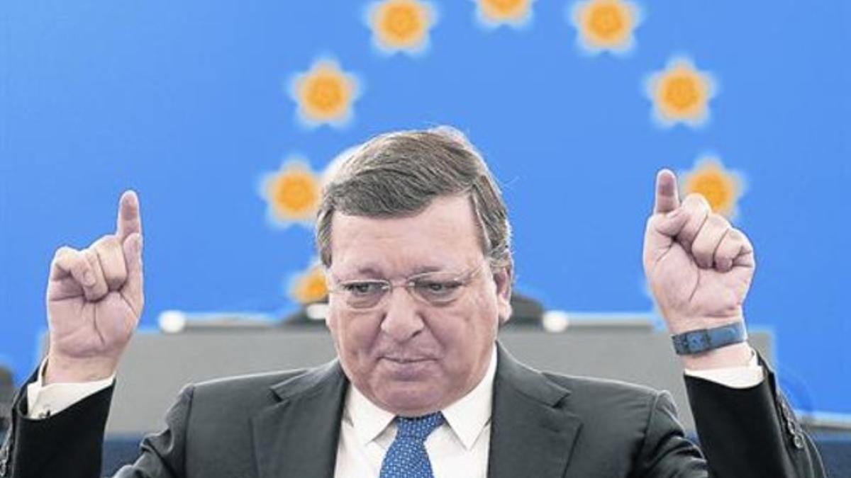 Barroso, el presidente saliente de la Comisión Europea, ayer.