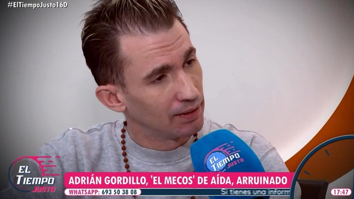 Adrián Gordillo durante su entrevista en "El tiempo justo"