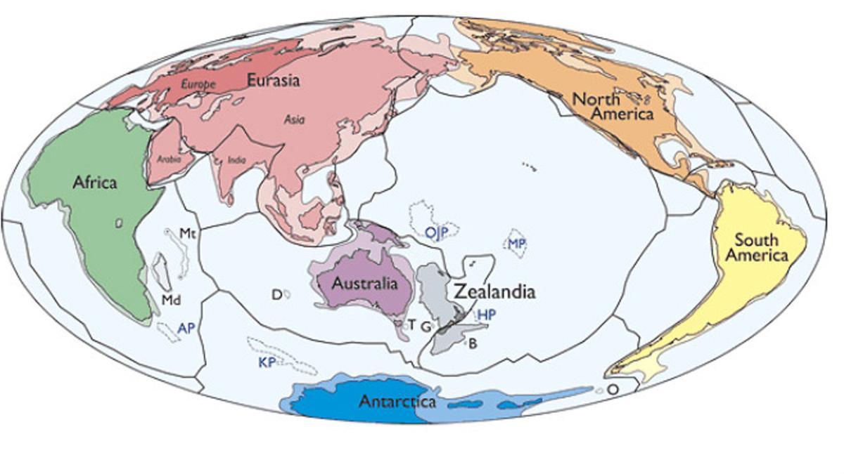 Zelandia, el nuevo continente hallado en el Pacífico.