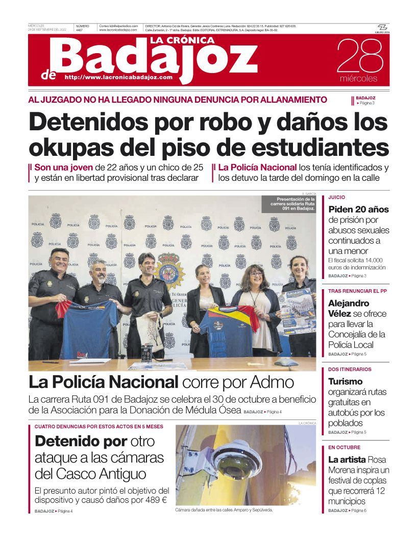 Consulta la portada correspondiente al día 28 de septiembre de 2022