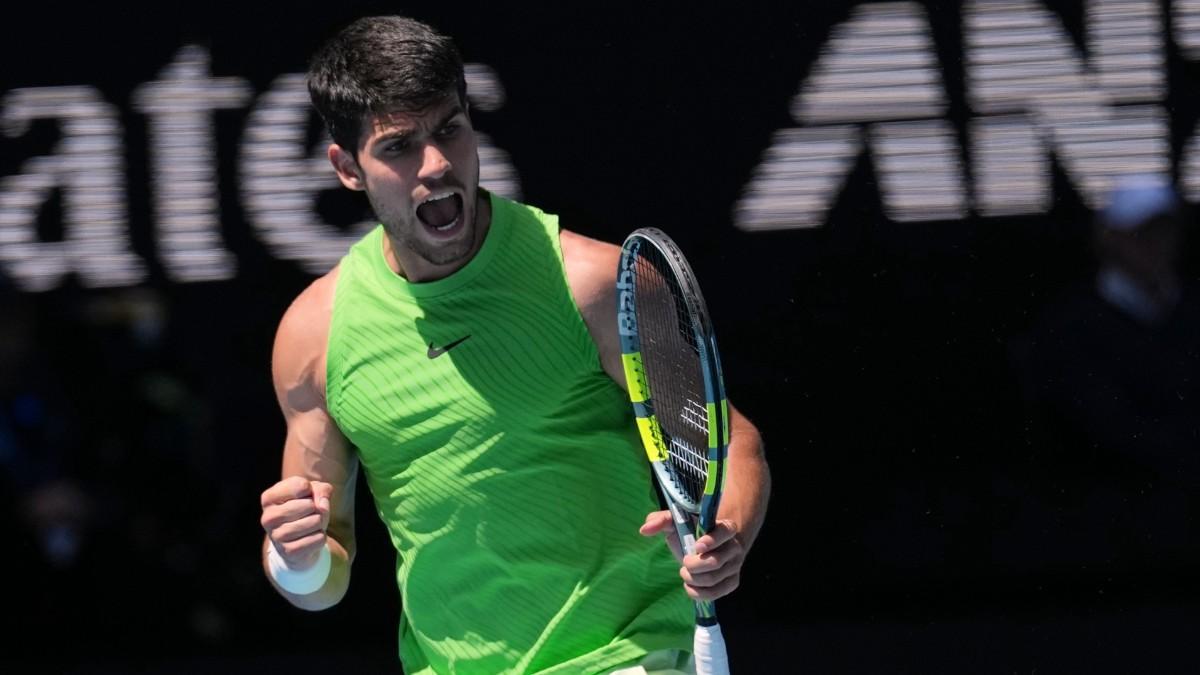 Carlos Alcaraz, durante el partido ante Tommy Paul