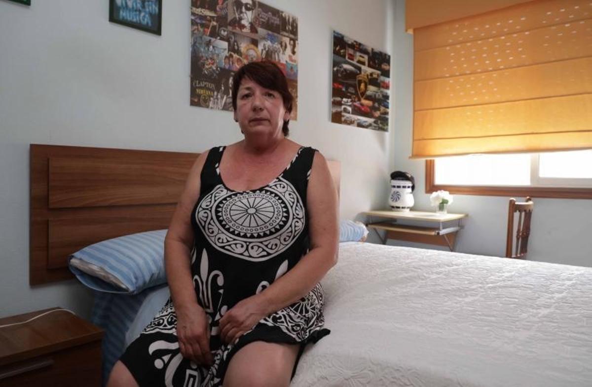 Belén, en la habitación de su hijo.
