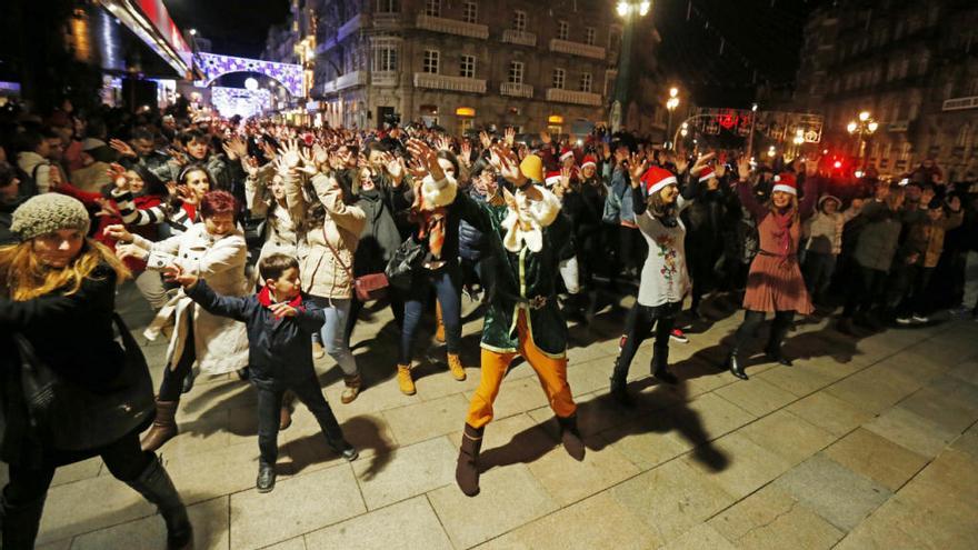 Imagen del flashmob de Navidad 2017 // Marta G. Brea