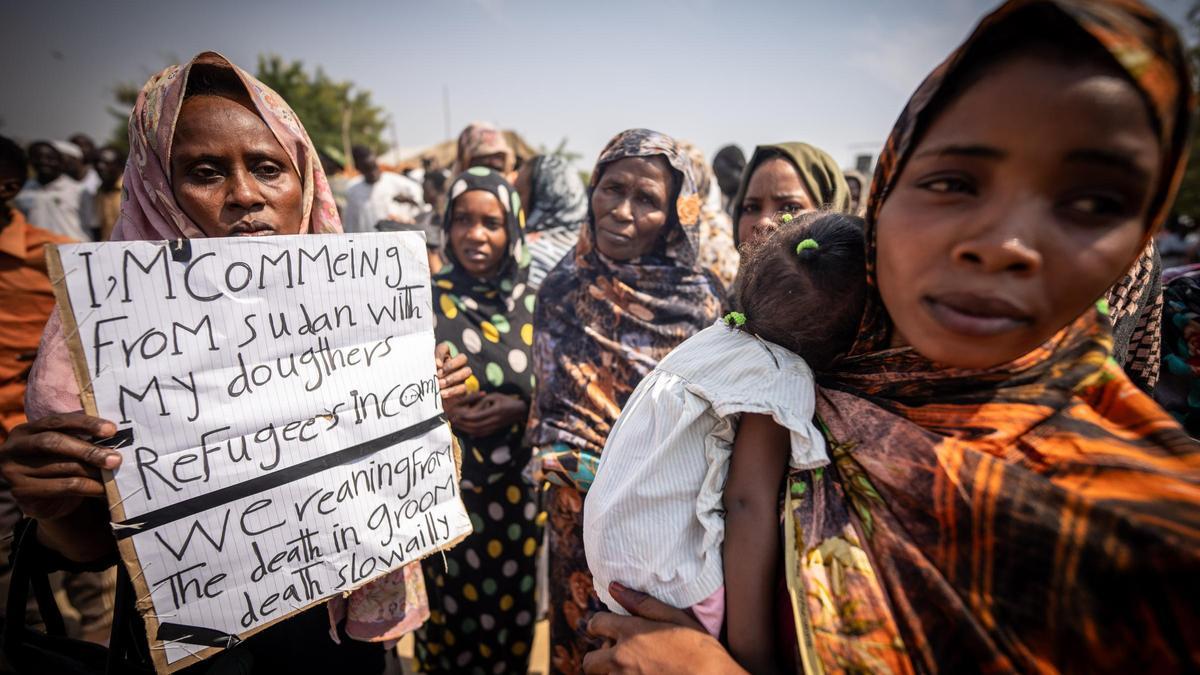 Mujeres refugiadas en el asentamiento de refugiados de Gorom (Sudán del Sur).