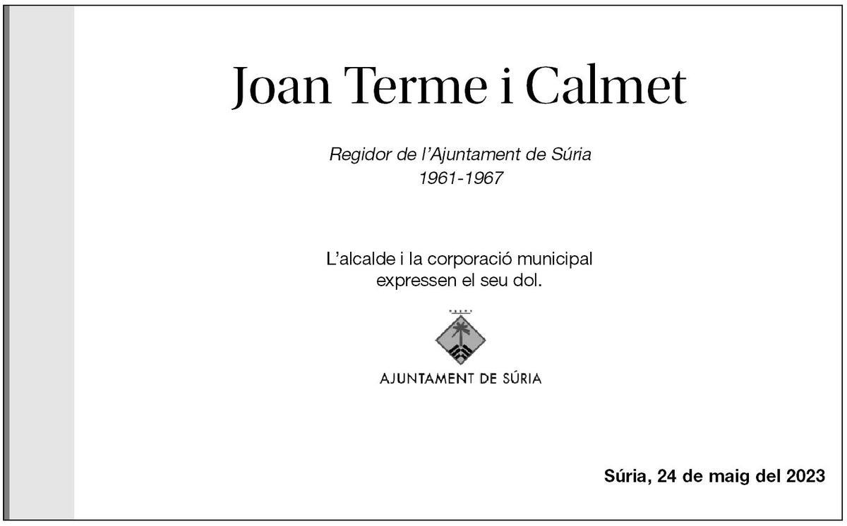 Joan Terme Calmet