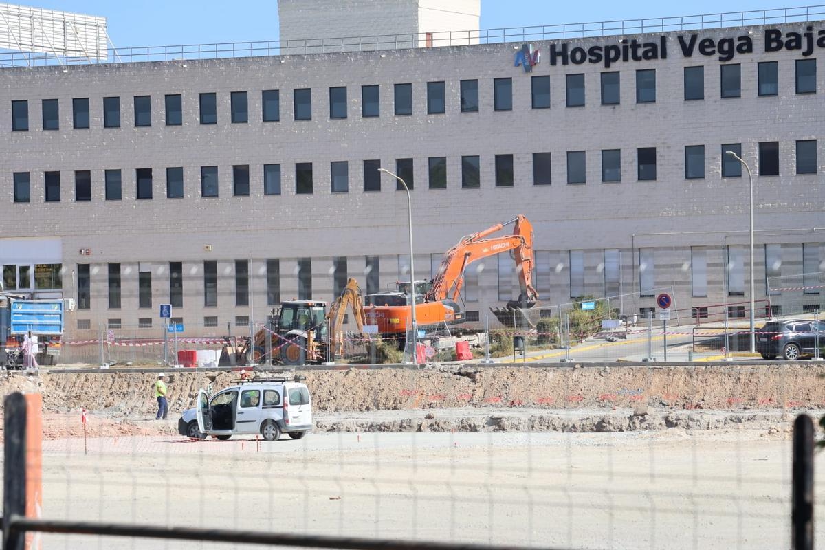 Obras de ampliación del Hospital de la Vega Baja en San Bartolomé (Orihuela)