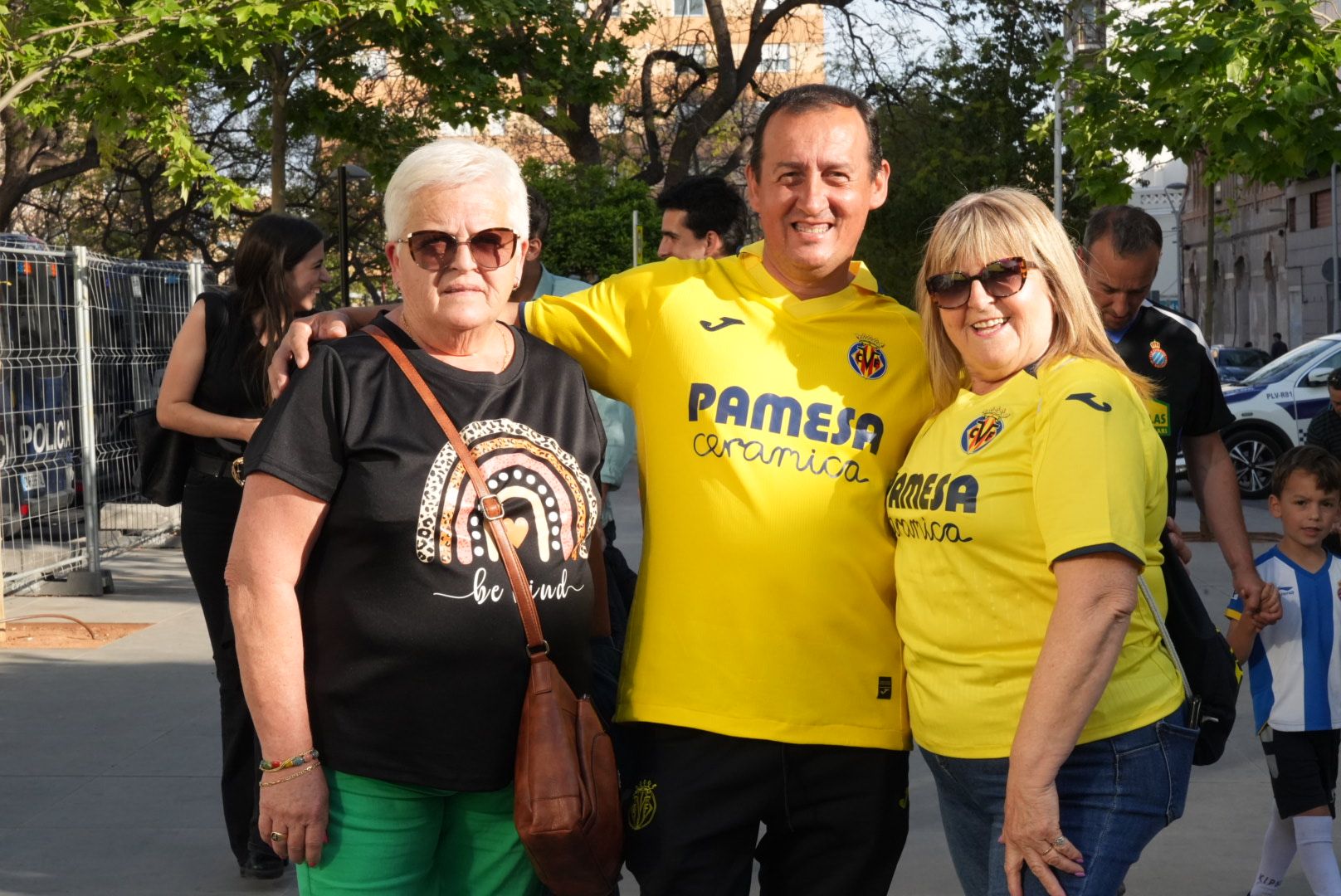 La afición del Villarreal en el partido contra el Espanyol en La Cerámica