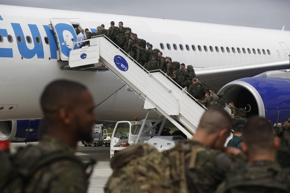 Salida de militares asturianos para Polonia