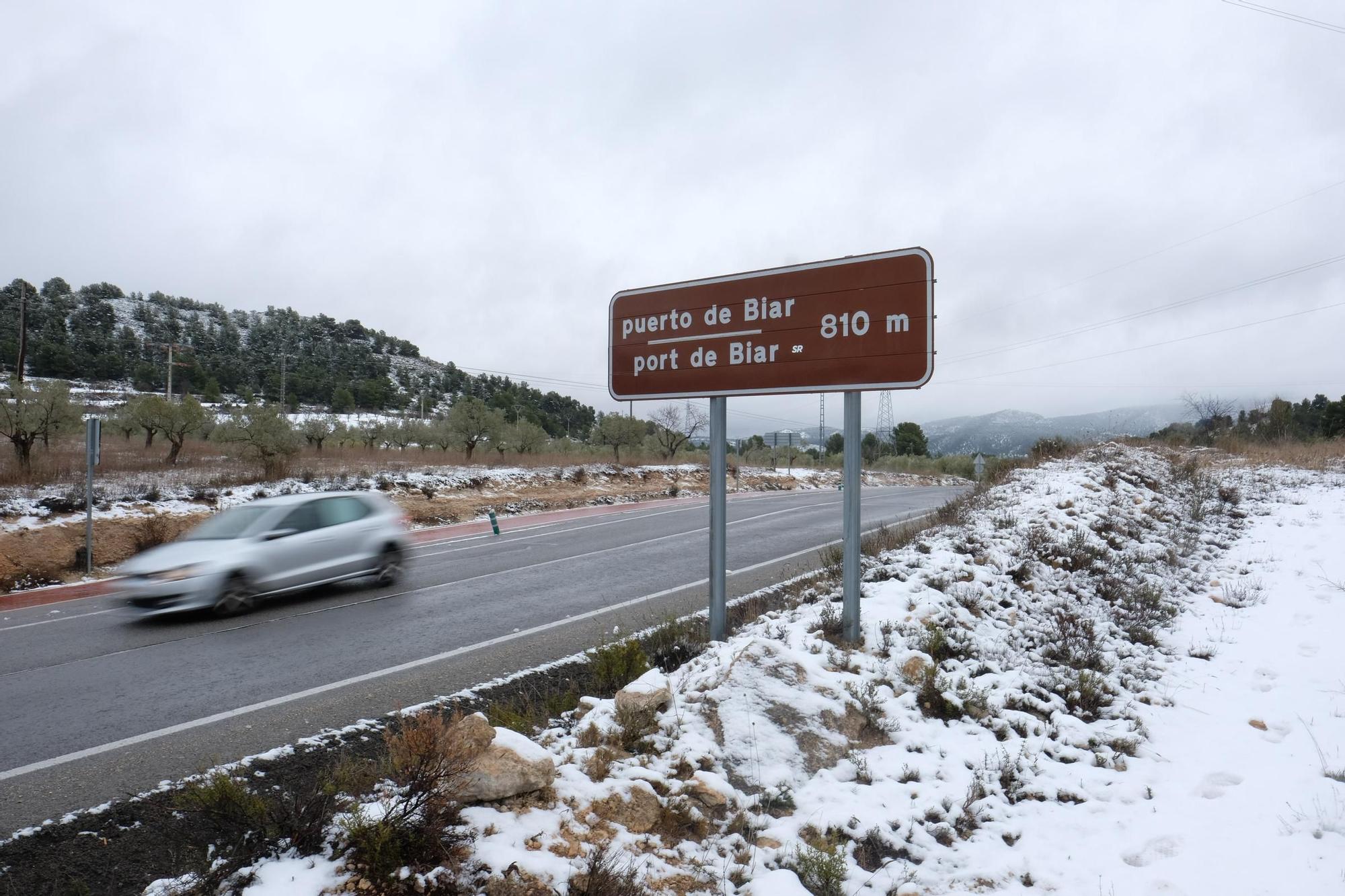 Nevada en el Alto Vinalopó