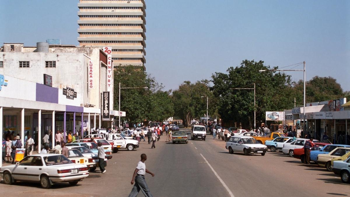 Tráfico en Lusaka, Zambia.