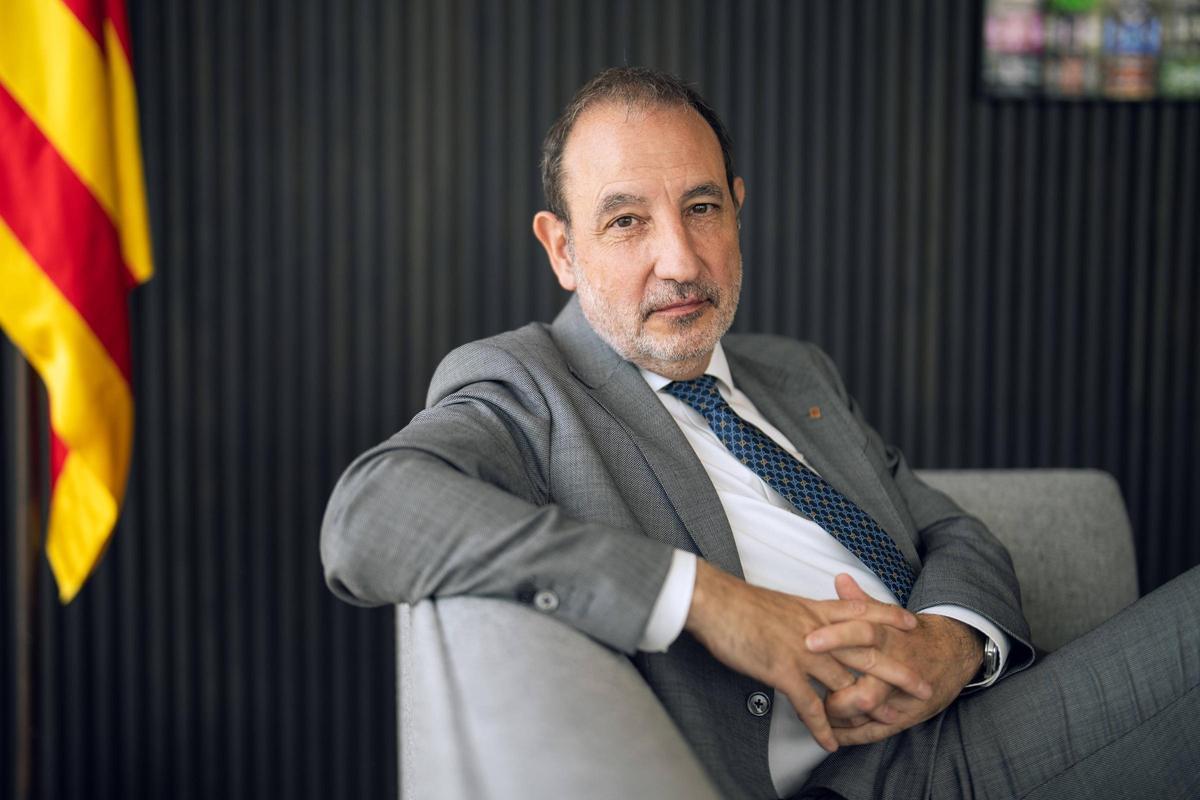 El conseller de Justícia, Ramon Espadaler, durante la entrevista. El conseller de Justícia, Ramon Espadaler, durante la entrevista.