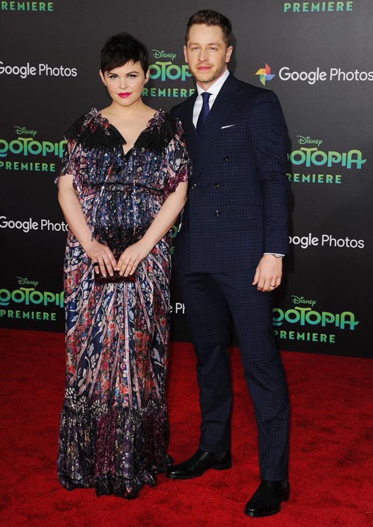 Ginnifer Goodwin y Josh Dallas, en el estreno de Zootopia en Los Ángeles.