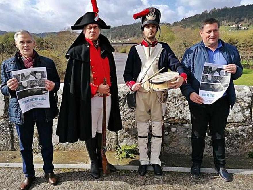 Presentación de la visita teatralizada a Ponte Ledesma para rememorar la emboscada contra los franceses.