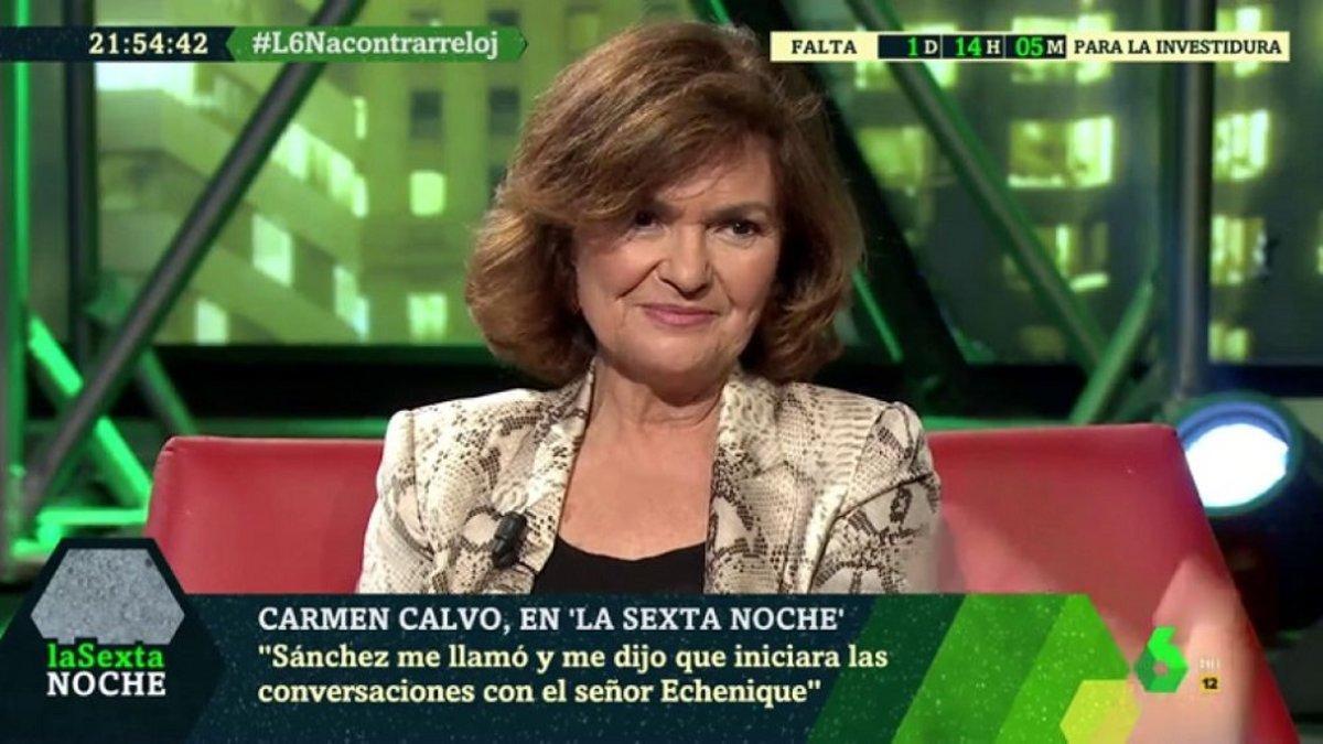 La vicepresidenta Carmen Calvo indigna a las redes sociales con sus declaraciones