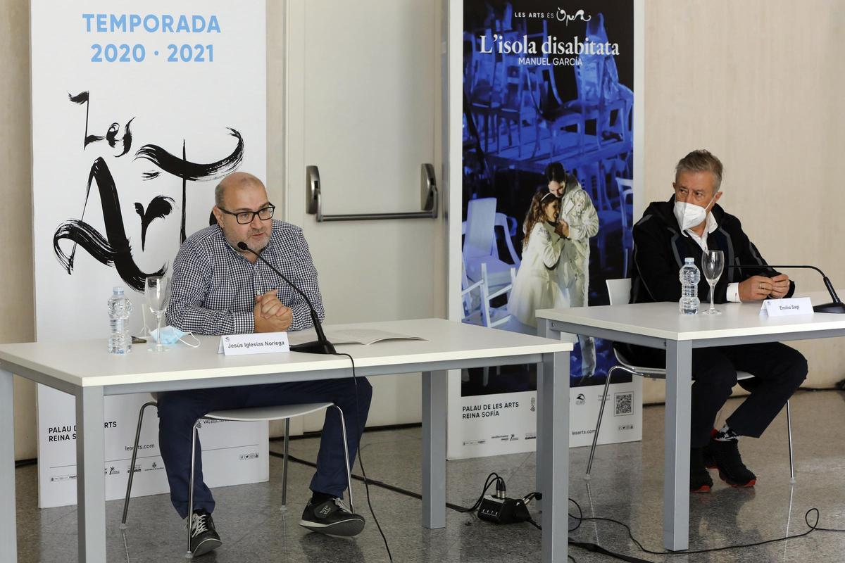 Jesús Iglesias junto al director de escena Emilio Sagi.