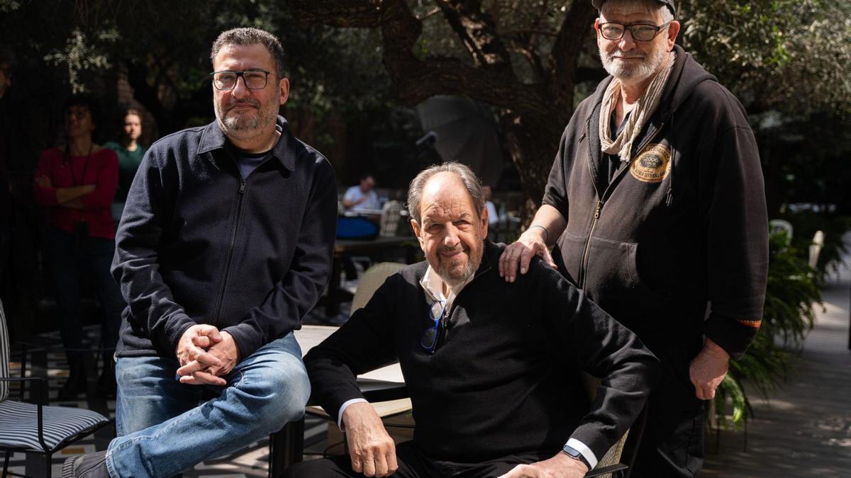 De dreta a esquerra, Toni Soler, Josep Maria Pou i Manuel Huerga, ahir. | MARC ASENSIO CLUPÉS