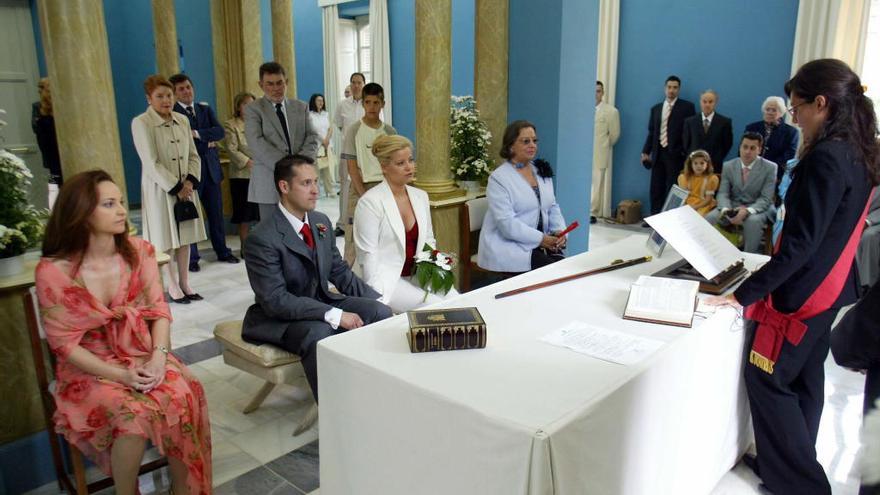 Una servicio de boda en el Palauet de Monforte.