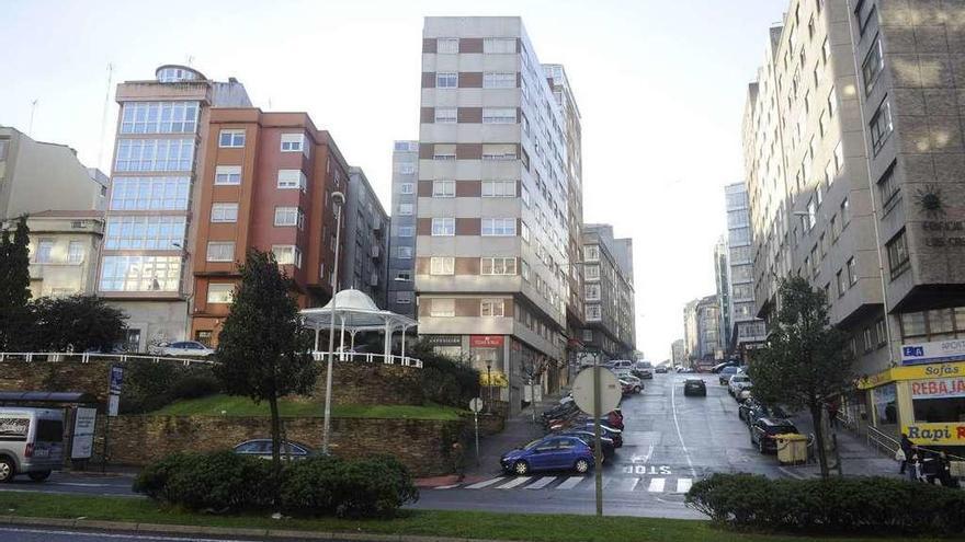 Inicio de la avenida de A Concordia, donde se prevé la colocación de un ascensor.