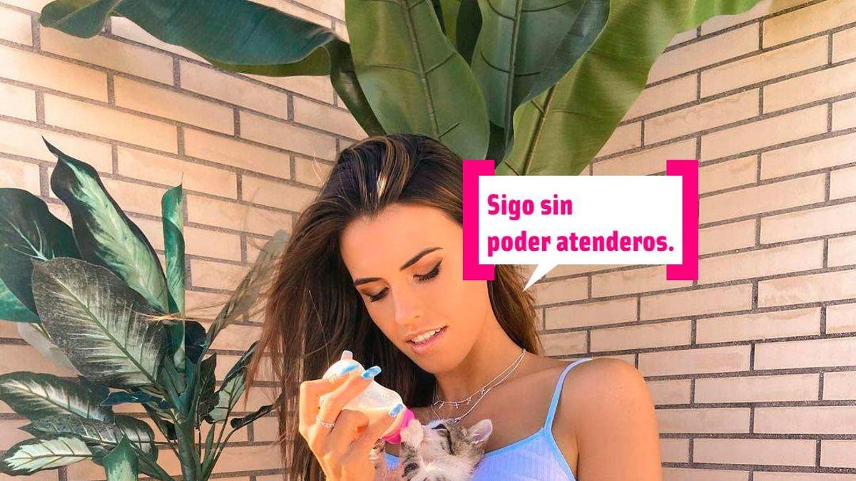 La 'reality girl' Sofía Suescun con un gatete en brazos