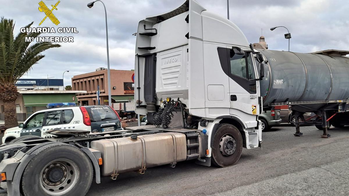 El vehículo utilizado para transportar droga desde Canarias hasta la peninsula