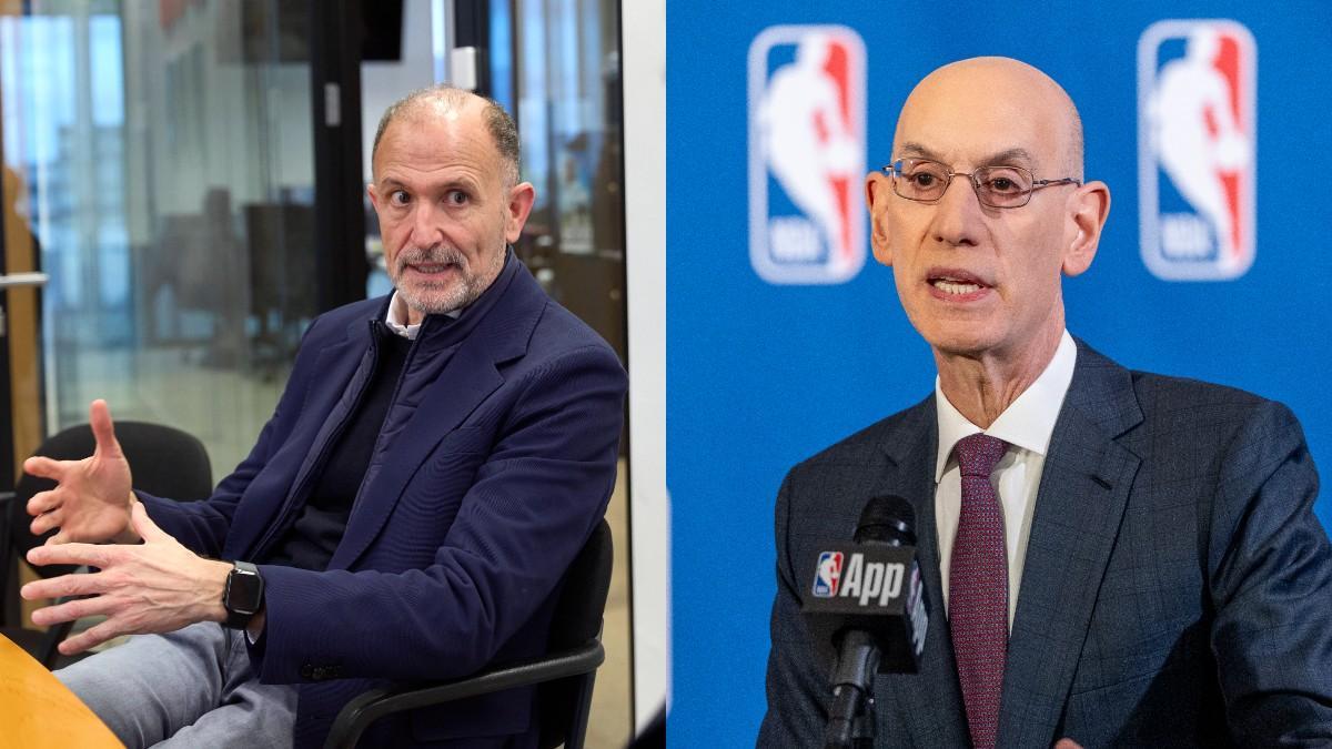 Chus Bueno, CEO de la Euroliga, y Adam Silver, comisionado de la NBA