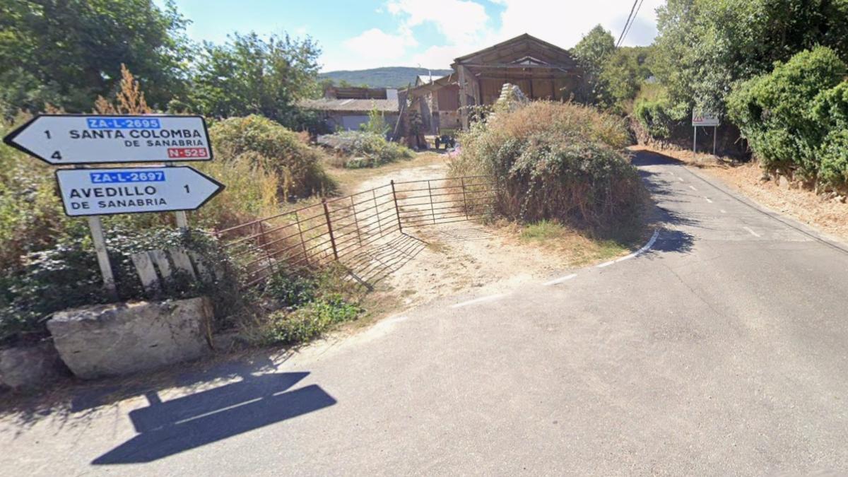 Cruce de la ZA-L-2697 con la ZA-L-2695, desde donde se cortará el acceso a Avedillo de Sanabria