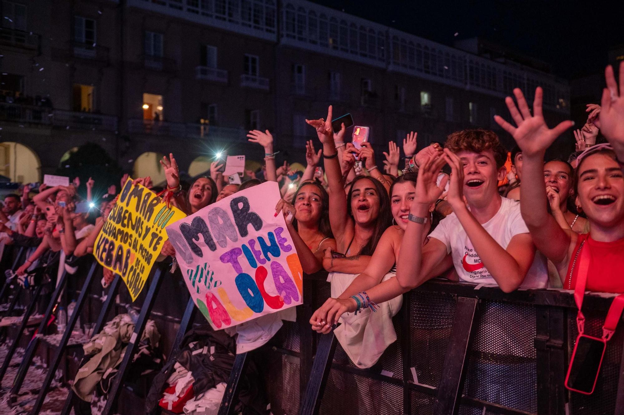 Concierto de Omar Montes en las fiestas de María Pita