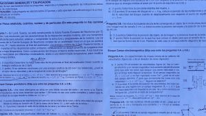 Examen de Física de la PAU de julio en Madrid