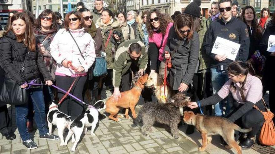 Un aspecto de la concentración vecinal contra el maltrato a los animales.  // Rafa Vázquez