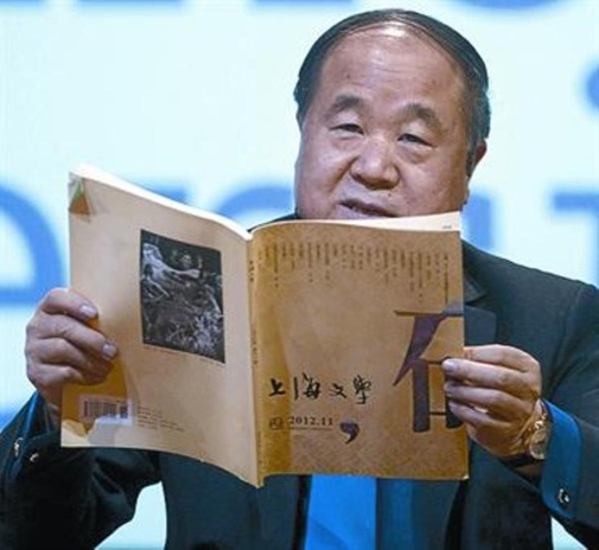El nobel Mo Yan, diumenge passat a Estocolm.