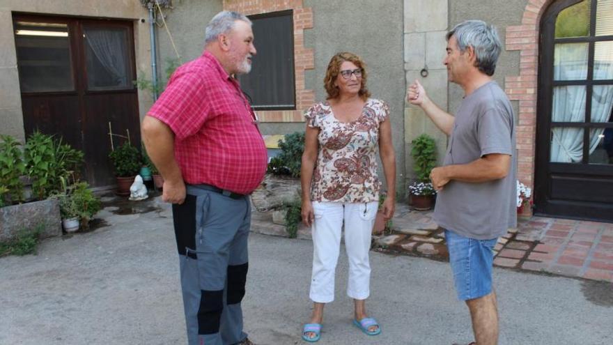 Josep Solé amb dos turistes.