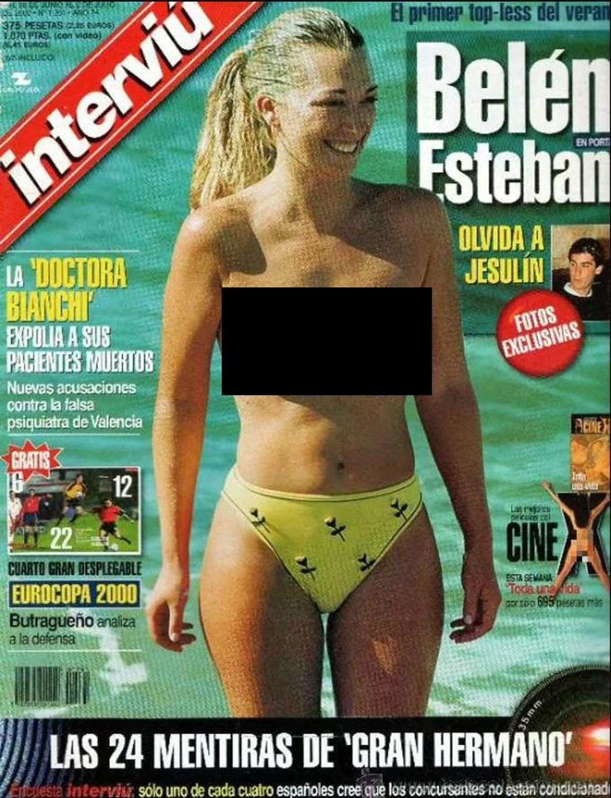 Belén Esteban en una portada de Interviú en el año 2000.