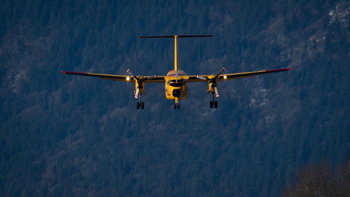 Una avioneta sobrevolando Chilliwack, Columbia Británica, Canadá, en imagen de archivo.