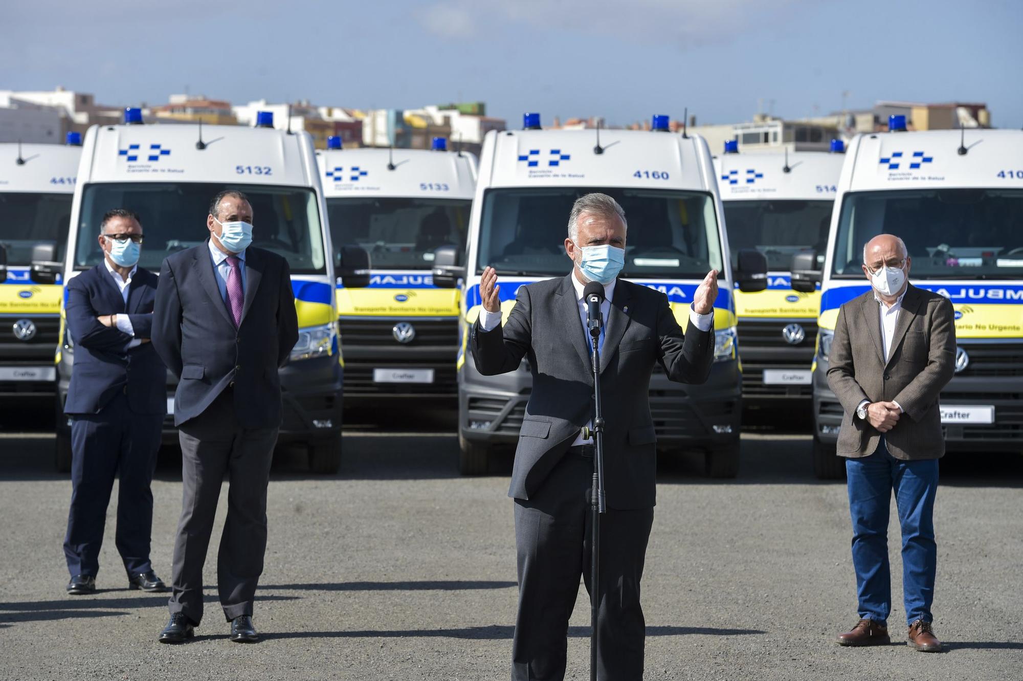 Presentación de nuevas ambulancias del transporte sanitario no urgente en Gran Canaria (5/06/2021)