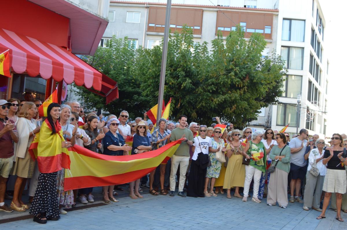 La protesta vivida en Sanxenxo.