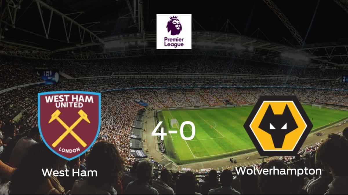 El West Ham se queda con los tres puntos frente al Wolverhampton Wanderers (4-0)