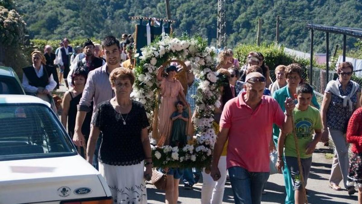 Procesión del Santu Ánxel de L'Edrau, en una imagen de archivo