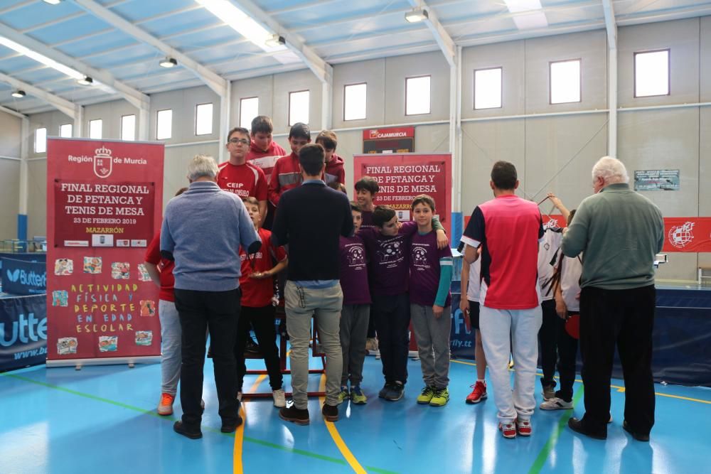 Final de tenis de mesa de Deporte en Edad Escolar