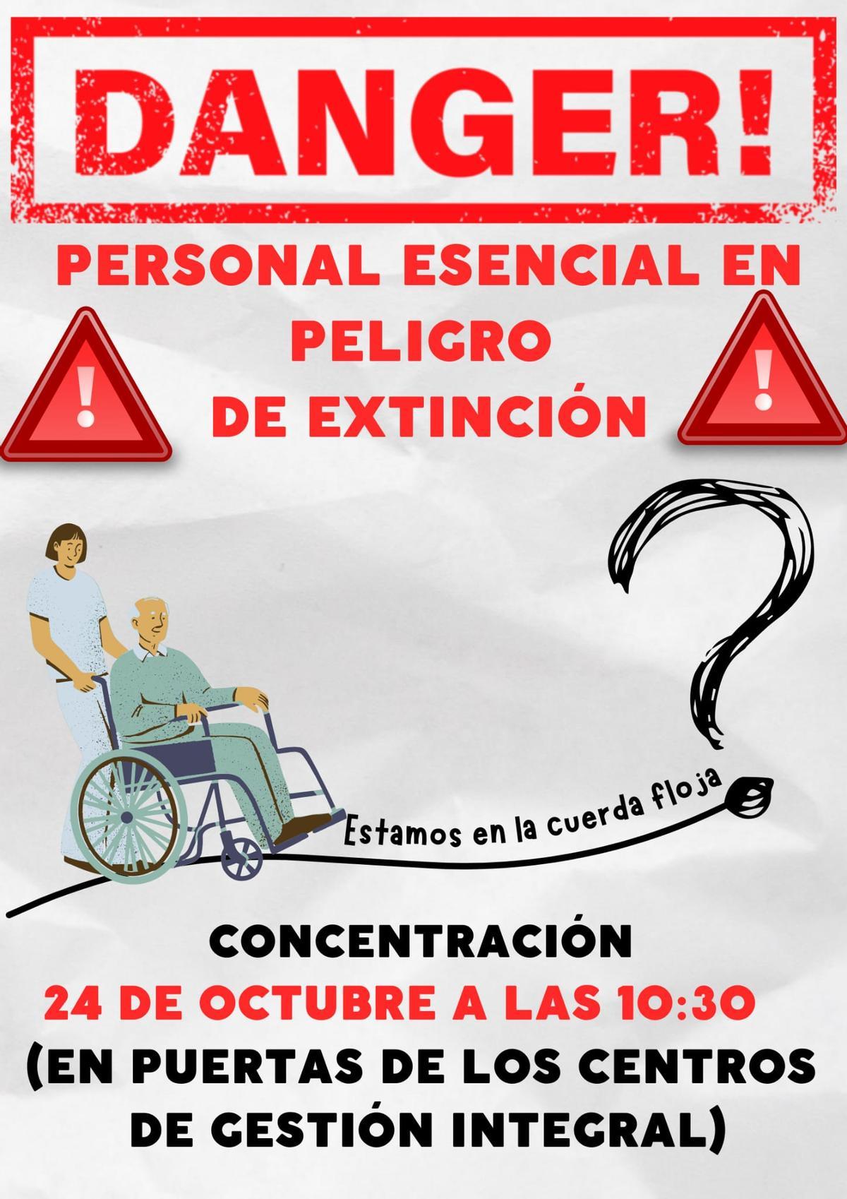 Cartel de las concentraciones del día 24
