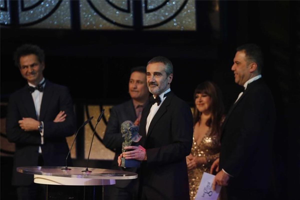 Javier Fesser recoge el Goya a la mejor película de animación, otorgado a ’Mortadelo y Filemón contra Jimmy el Cachondo’.
