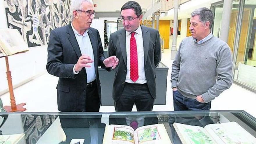 M. Moleiro, Argimiro Marnotes, alcalde O Carballiño, y Francisco González. / j.r.