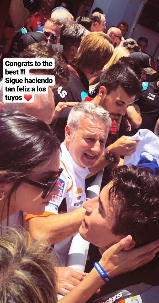 Instagram stories @luciariveraromero con Marc Márquez