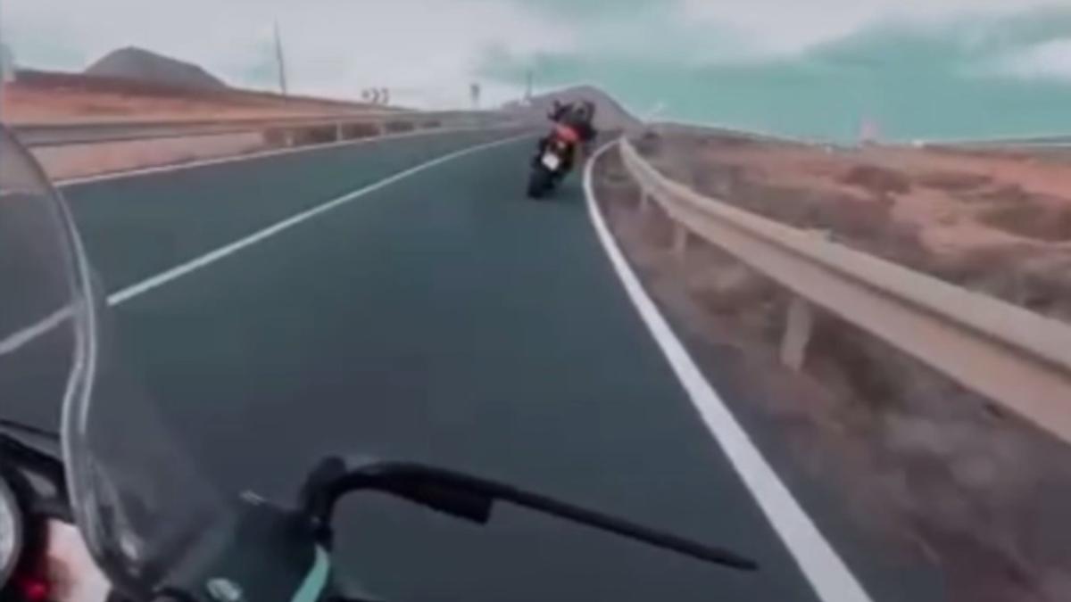 Conducción temeraria en Canarias: un motorista circula a más de 230 kilómetros por hora